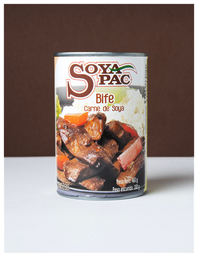 Soyapac Bife / carne de soya Enlatada, 460 g